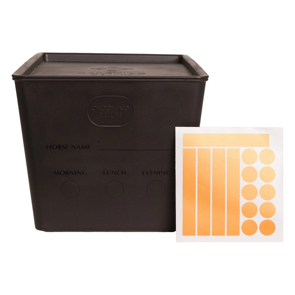 Pudełko na paszę z pokrywką 7 L Kentucky - czarne