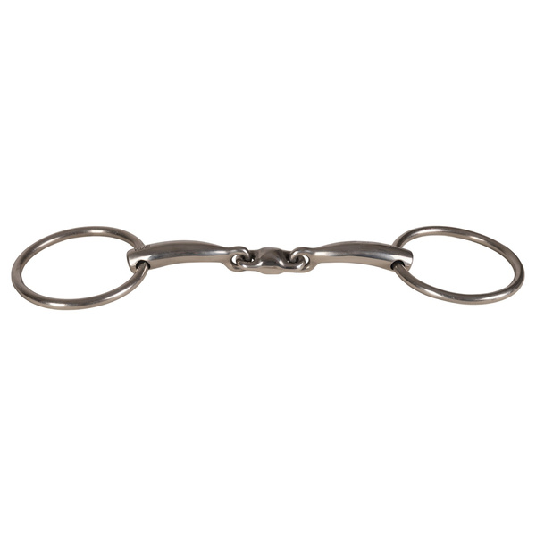 Velari wędzidło Snaffle Double Jointed Loose Ring Stainless Steel 14 mm