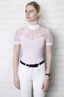 Koszula konkursowa Fleur de Lys Equestrian Cristall Short -  różowa