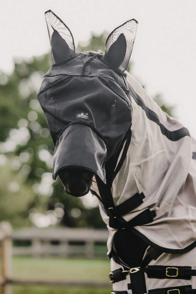 Kentucky maska na owady Classic - z uszami i osłoną na nos - czarna