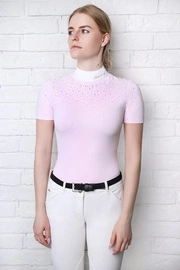 Koszula konkursowa Fleur de Lys Equestrian Holly Short - różowa