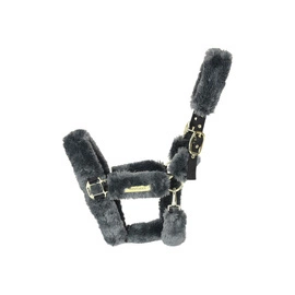 Kentucky kantar obszyty futrem - szary