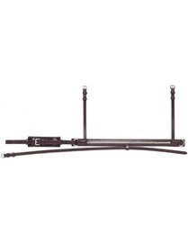 Nachrapnik szwedzki Equiline NB0456 ozdobiony srebrnymi kosteczkami - czarny