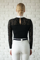 Koszula konkursowa Fleur de Lys Equestrian Flash - czarna