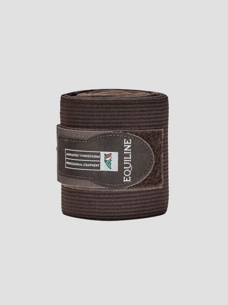 Bandaże treningowe elastyczno-polarowe Equiline - brązowe