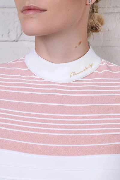 Koszula konkursowa Fleur de Lys Equestrian Scilla - biel / pudrowy róż