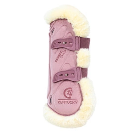 Kentucky Ochraniacze Bamboo Vegan Sheepskin Tendon Boots Elastic Velvet na przednie nogi - różowe