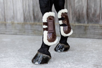 Kentucky ochraniacze Vegan Sheepskin Tendon Velcro - czarne