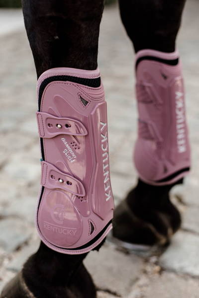 Kentucky Bamboo Tendon Boots Elastic na przednie nogi - różowe
