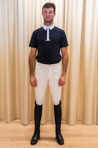 Męska koszula konkursowa z krótkim rękawem Kentucky Classic - granatowa