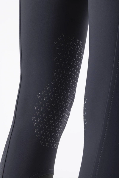 Damskie bryczesy Equiline Atirk z kolanowym lejem X-Grip - granatowe