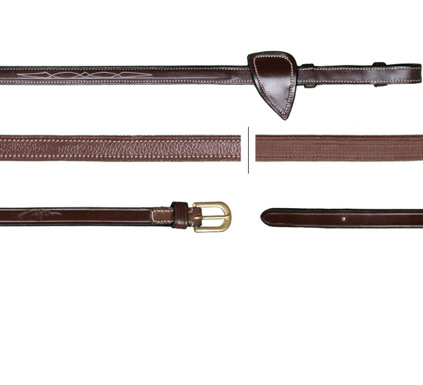 Skórzano-gumowe wodze 1/2" Hunter Dy'on D Collection