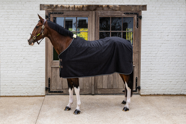 Kentucky derka polarowa Fleece Rug Heavy Melange - czarna