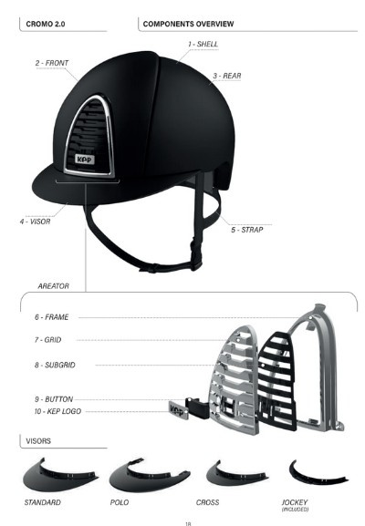 Kask KEP Cromo 2.0 Matt with Black Mirrors and Crystals - czarny z czarnymi paskami