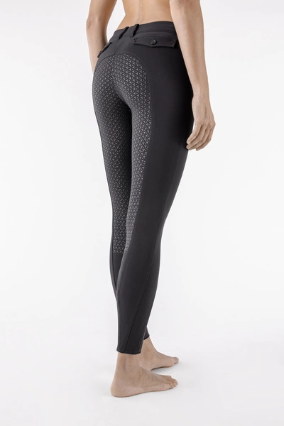 Damskie bryczesy Equiline Ceriek z pełnym lejem X-Grip - czarne