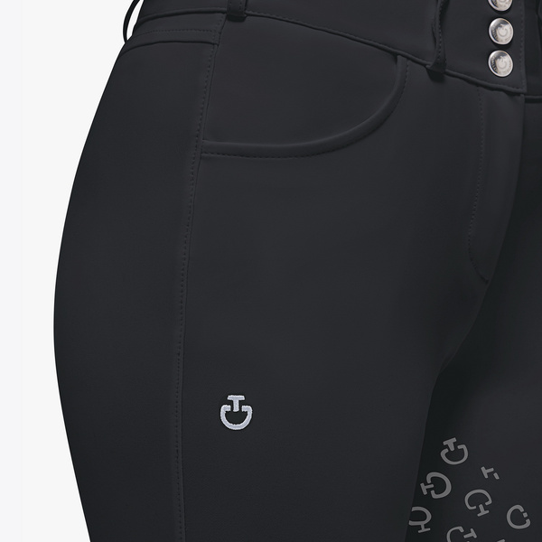 Bryczesy Full Grip z wysokim stanem Cavalleria Toscana - czarne