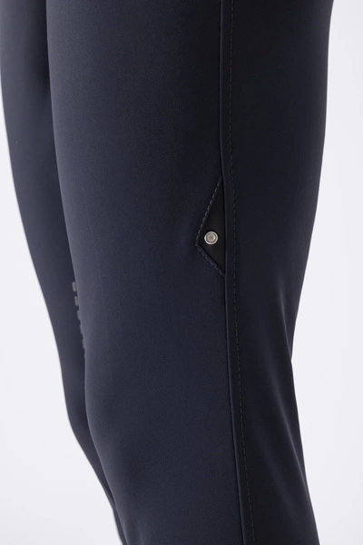 Męskie bryczesy Equiline Albertk lejem kolanowym X-Grip - granatowe