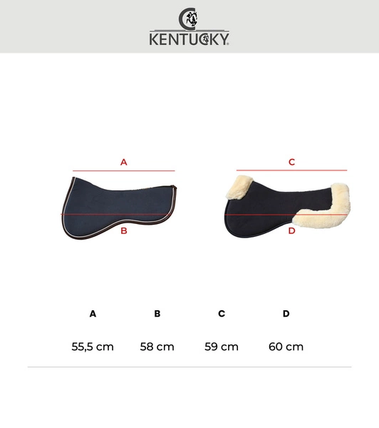 Kentucky anatomiczna podkładka pod siodło obszyta futrem - czarna