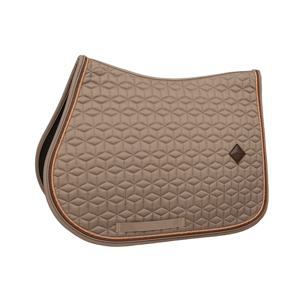 Kentucky czaprak Classic Custom - beżowy z brązowo-różowym sznureczkiem