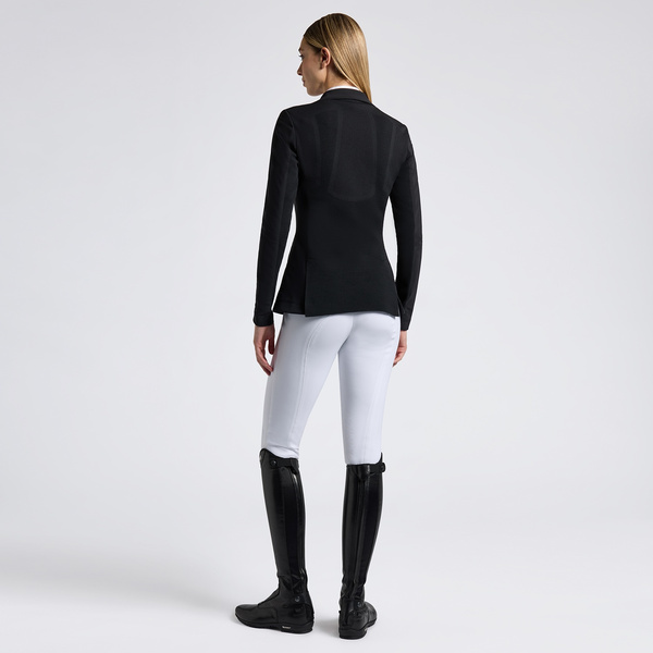 Damski frak R-EVO Light Tech Knit Zip Cavalleria Toscana GGD037 - czarny
