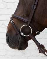 Ogłowie Dy'on New English Flash Noseband Bridle - Soft Collection - brązowe