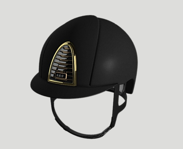 Kask KEP Cromo 2.0 Matt with Chrome Mirrors and Crystals - czarny z czarnymi paskami