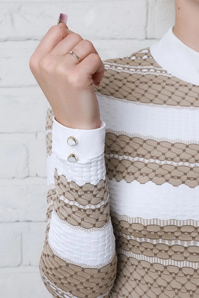 Koszula konkursowa Fleur de Lys Equestrian Chamomile - kremowa