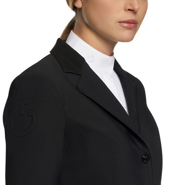Damski frak Grand Prix Perforated Riding Jacket Cavalleria Toscana GGD024 - czarny