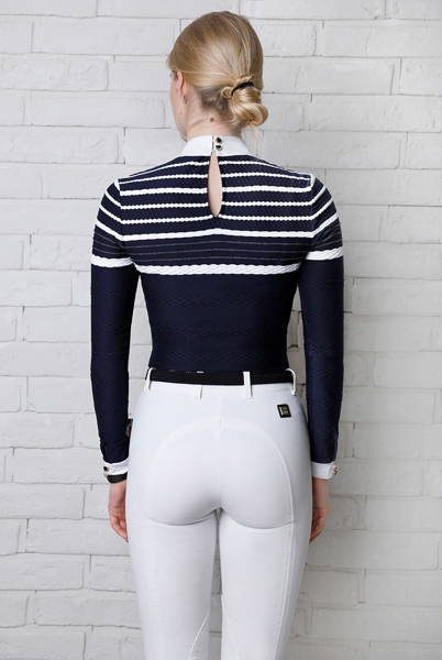 Koszula konkursowa Fleur de Lys Equestrian Hazel - granatowa