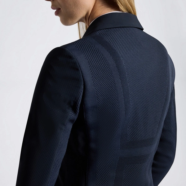 Damski frak Cavalleria Toscana Revo Perforated Light Tech Knit Zip Riding GGD040 - granatowy