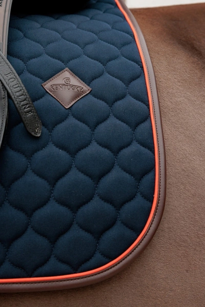 Kentucky czaprak Onion Quilt Neon Leather - granatowy