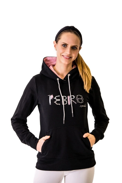 Bluza Febro Ready to Ride by @gosiakoszi - czarna z różowymi dodatkami