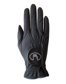 Rękawiczki ROECK-GRIP LISBOA z kryształkami Swarovskiego - czarne
