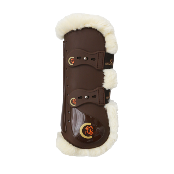 Kentucky ochraniacze Sheepskin Tendon Elastic - brązowe