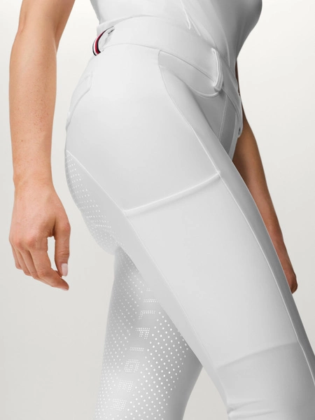 Legginsy ze szlufkami Tommy Hilfiger Highland Hybrid - białe