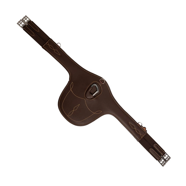Kentucky anatomiczny popręg Anatomic Stud Girth z fartuchem - brązowy