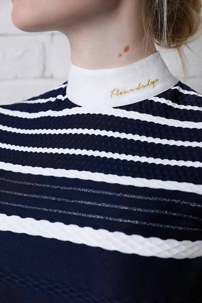 Koszula konkursowa Fleur de Lys Equestrian Hazel - granatowa