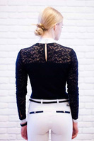 Koszula konkursowa Fleur de Lys Equestrian Flash - granatowa
