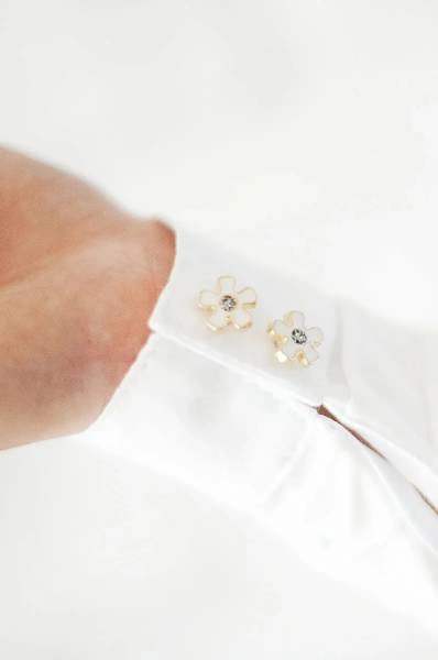 Koszula konkursowa Fleur de Lys Equestrian Scilla - biel / błękit