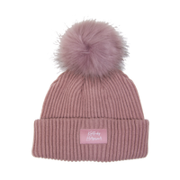 Czapka zimowa Kentucky Pompom - pudrowy róż