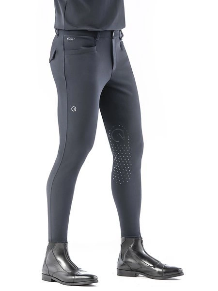 Męskie bryczesy Ego7 EJ z kolanowym lejem - granatowe