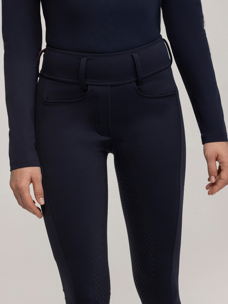 Ocieplane legginsy Tommy Hilfiger Vermont - granatowe