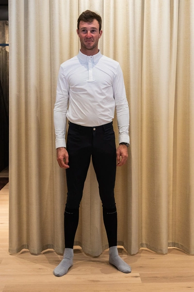 Męska koszula konkursowa z długim rękawem Kentucky Classic - biała