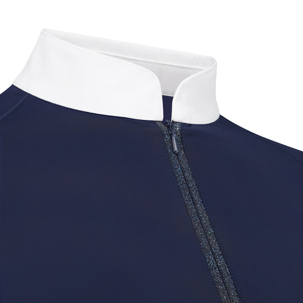 Damska koszula konkursowa z długim rękawem Kentucky Classic with Glitter Zipper - granatowa