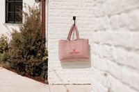 Kentucky torba Velvet Logo - pudrowy róż