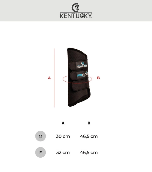 Kentucky ochraniacze na tył Eventing Boots 3D Air Flow Skin Friendly - czarne