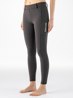 Legginsy z wysokim stanem Equiline Steref - ciemny brąz
