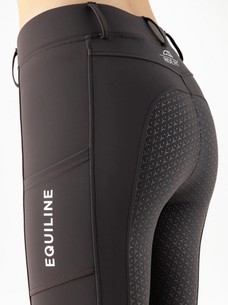 Legginsy z wysokim stanem Equiline Steref - ciemny brąz