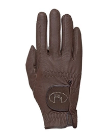 Rękawiczki ROECK-GRIP LISBOA z kryształkami Swarovskiego - brązowe