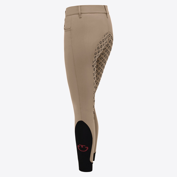 Bryczesy American Full Grip z wysokim stanem Cavalleria Toscana - ciemny beż
